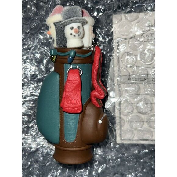 2002 Hallmark Keepsake Ornament Tee's The Season Golf Bag - Picture 5 of 8
